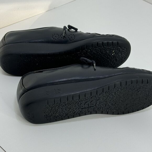 Vintage SAS Siesta Women Leather Comfort Shoes Navy Mock Toe Lace Up Sz 7.5 - Picture 8 of 11